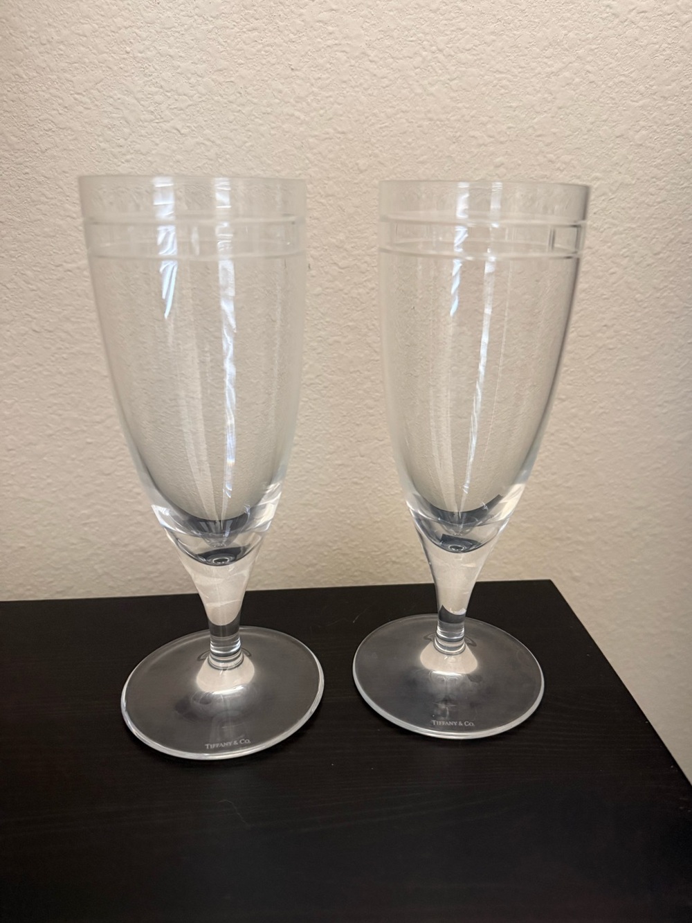 Tiffany goblets / wine glasses set of 2 - Authentic